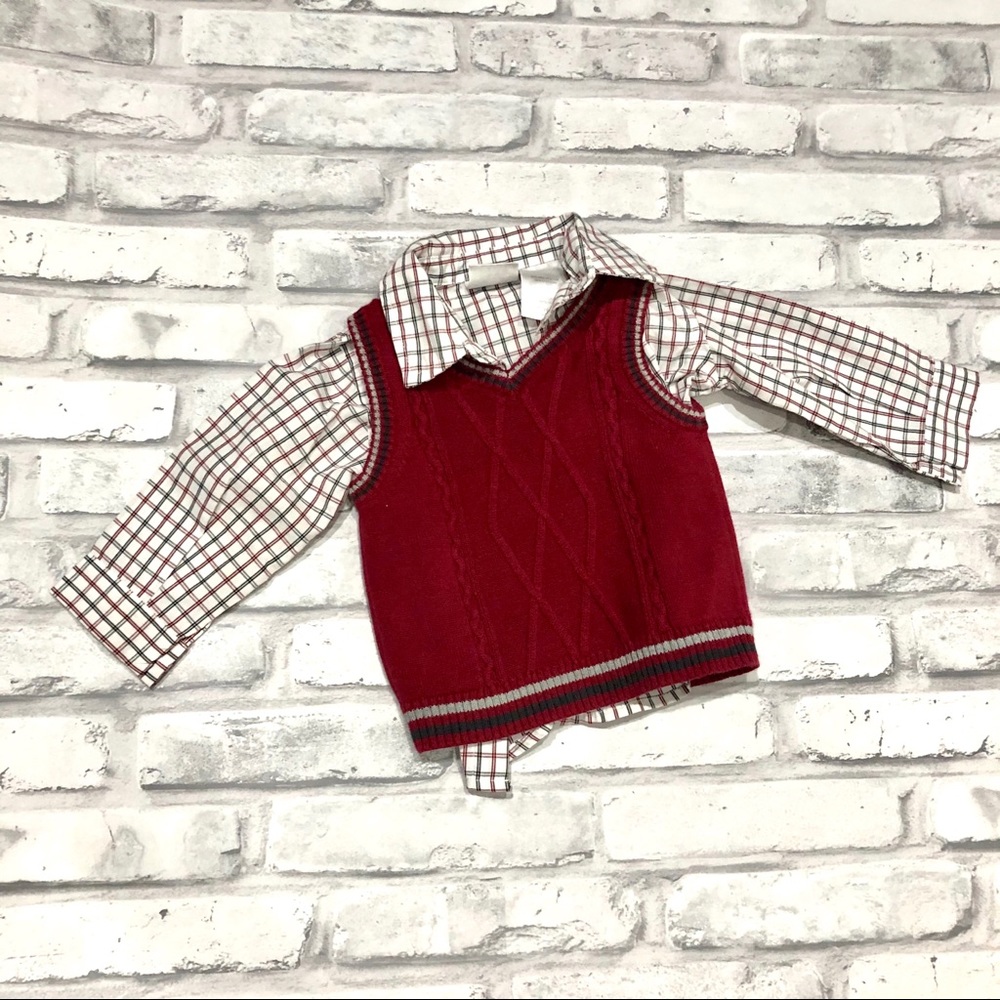 Sweater Vest Shirt Combo